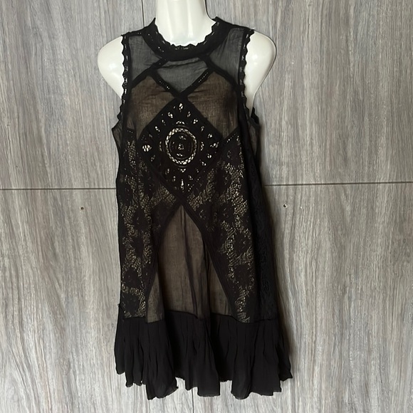 Free People Angel Lace Black Dress - Picture 2 of 15